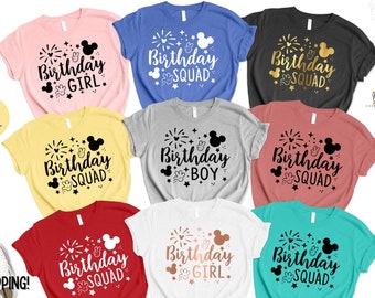 Disney Birthday Shirt, Disney Birthday Squad Shirts, Disney Family Shirts, Disney Birthday, Disney World Shirts, Disney Birthday Girl Shirt