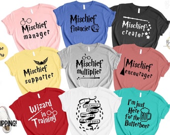 Universal Studios Shirts, Universal studios Family Shirts, Mischief Manager Shirt, Wizard House Shirts, HP Shirt, Universal Studios Matching