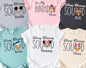 Camiseta de cumpleaños de Disneyland, camiseta de cumpleañera de Disney, camiseta de cumpleaños de Disney personalizada, camiseta de equipo de cumpleaños de Disney, Disney It's My Birthday 20