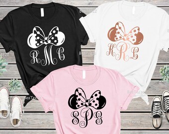 Disney Shirts For Women, Disney Shirts, Disney Family Shirts, Womens Disney Shirts, Disney Monogram Shirt, Disney Shirt Girls, Girls Trip