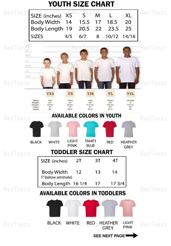 Esteez Size Chart