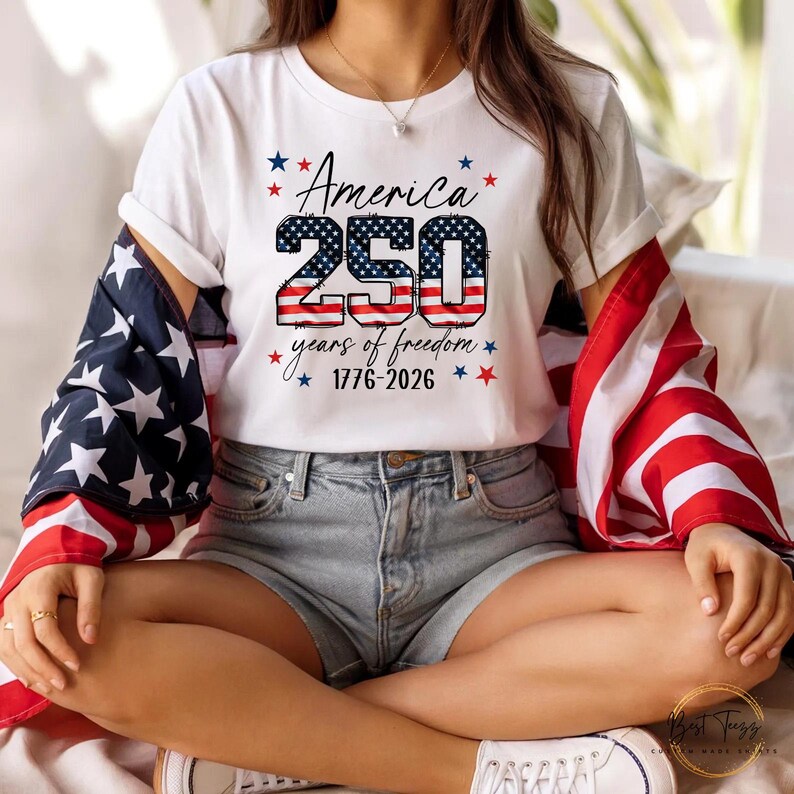 USA 250th Anniversary Shirt, 4th July Tee, USA 250th Anniversary Independence Day Shirts, 4th July 250th Year Shirts, 4th July Family Shirts 画像 4