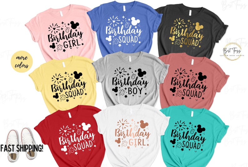 Disney Birthday Shirt, Disney Birthday Squad Shirts, Disney Family Shirts, Disney Birthday, Disney World Shirts, Disney Birthday Girl Shirt image 1