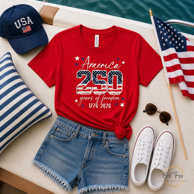 USA 250th Anniversary Shirt, 4th July Tee, USA 250th Anniversary Independence Day Shirts, 4th July 250th Year Shirts, 4th July Family Shirts 画像 6