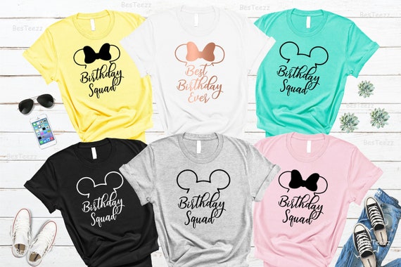 Disney Birthday Shirt Disney Birthday Disney Shirts Disney Birthday Shirt Women Disney Birthday Squad Shirts Disney Birthday Shirt Girl Etsy
