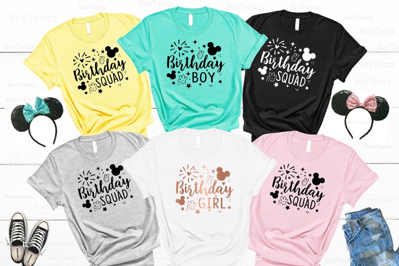 Disney Birthday Shirt, Disney Birthday Squad Shirts, Disney Family Shirts, Disney Birthday, Disney World Shirts, Disney Birthday Girl Shirt image 2