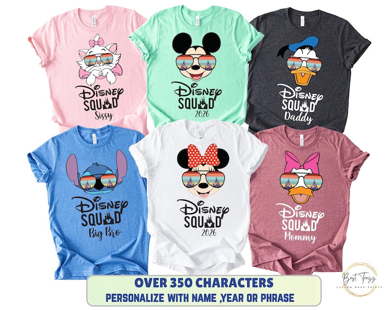 Camisetas familiares de Disney, camisetas de Disneyworld, camisetas a juego de Disney, camisetas de Disneyland, camisetas de escuadrón de Disney, camisetas de vacaciones de Disney, Disney imagen 1