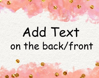 Añadir texto en la parte delantera/trasera