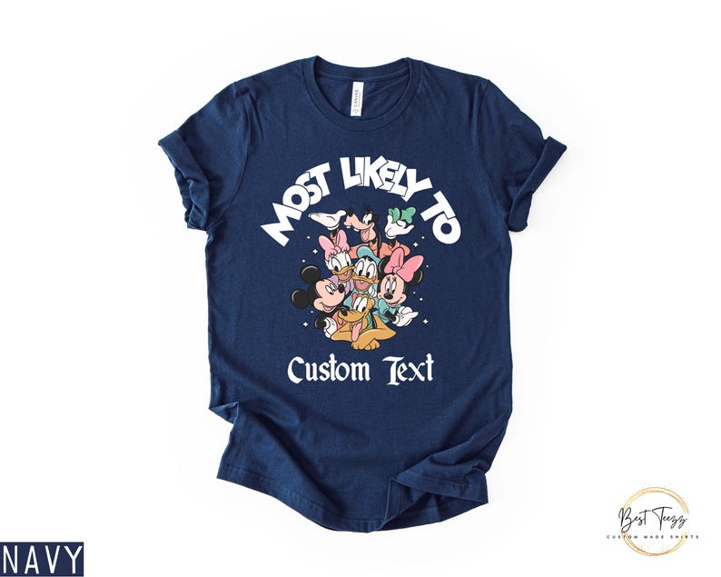 Camisetas Disney Most Likely To, Camisetas Disney Family, Camisetas a juego para viajes a Disney, Camisetas personalizadas de Disneyland, Camiseta de Disneyworld imagen 7