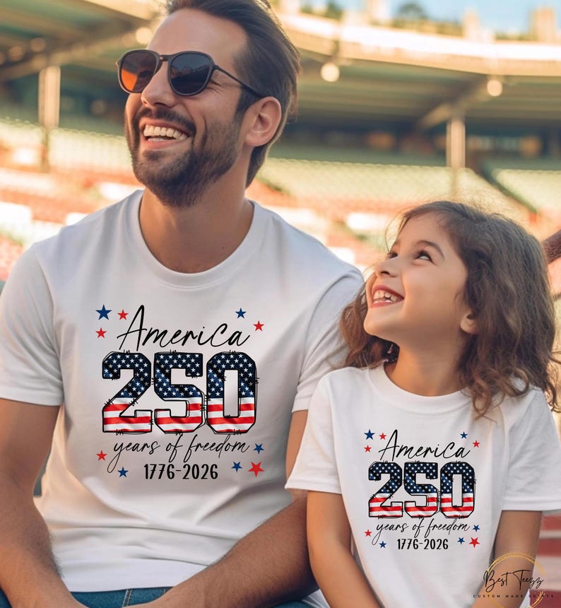 USA 250th Anniversary Shirt, 4th July Tee, USA 250th Anniversary Independence Day Shirts, 4th July 250th Year Shirts, 4th July Family Shirts 画像 5