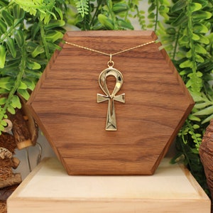 Ankh Gold Plated Egyptian Sterling Silver Pendant or Necklace