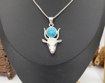 Hathor Egyptian .925 Sterling Silver Pendant or Necklace