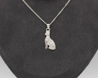 Ancient Egyptian Cat Bastet 925 Sterling Silver Pendant or Necklace