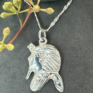 King Tut Egyptian Sterling Silver Pendant or Necklace