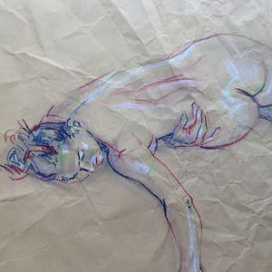Lying lady from the back
