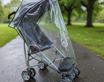Rain Cover to fit Mobiquip XL Special Needs Buggy Stroller (Fits over a Sun Hood)
