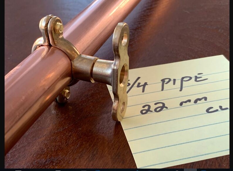 Brass Pipe Clips Etsy