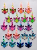 20  Colourful Unicorn Horn Jewels