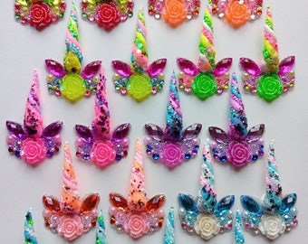 20  Colourful Unicorn Horn Jewels
