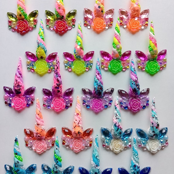 20 /40 Colourful Unicorn Horn Jewels