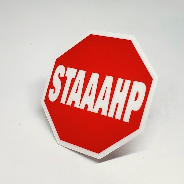 Vinyl Stop Sign Stickers Etsy