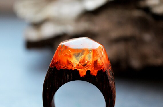 epoxy wood ring gift