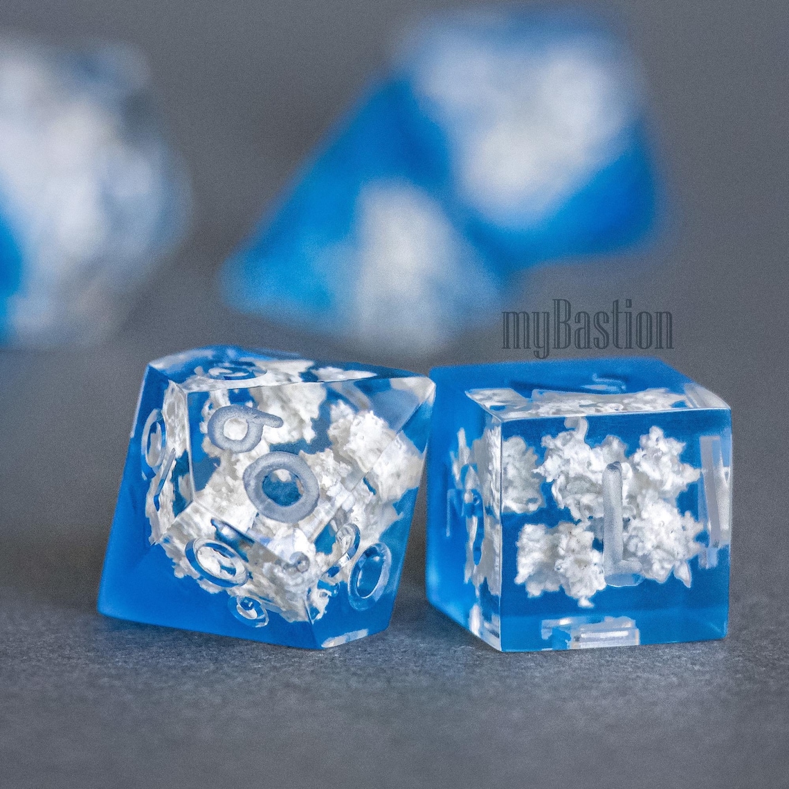 Blue sky polyhedral dice set rpg dice DnD Dice with cloud D&D Etsy