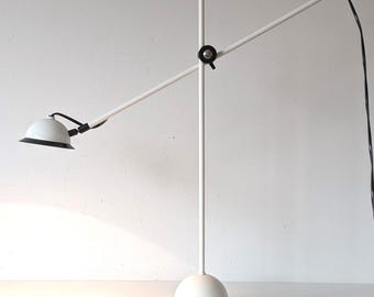 Lampada da scrivania Optelma vintage postmoderna anni '80 - Design svizzero, luce alogena bianca, 220V