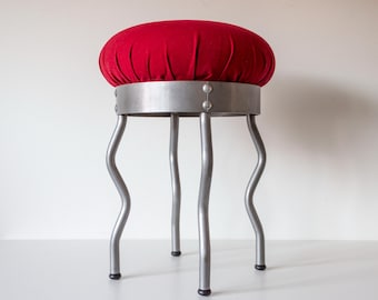 Vintate Rare IKEA MÄSTERBY Step Stool Chris Martin Red Art