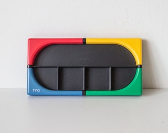 Organiseur de bureau en plastique design « TINO » vintage des années 80, couleurs primaires « TINO », production Wella