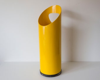 Vintage Yellow Plastic Umbrella Stand c.1970s Space Age Era