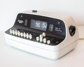 SABA electronic RC 11, flip alarm clock with radio, 1972. Villingen, Germany. Space Age Pop Art