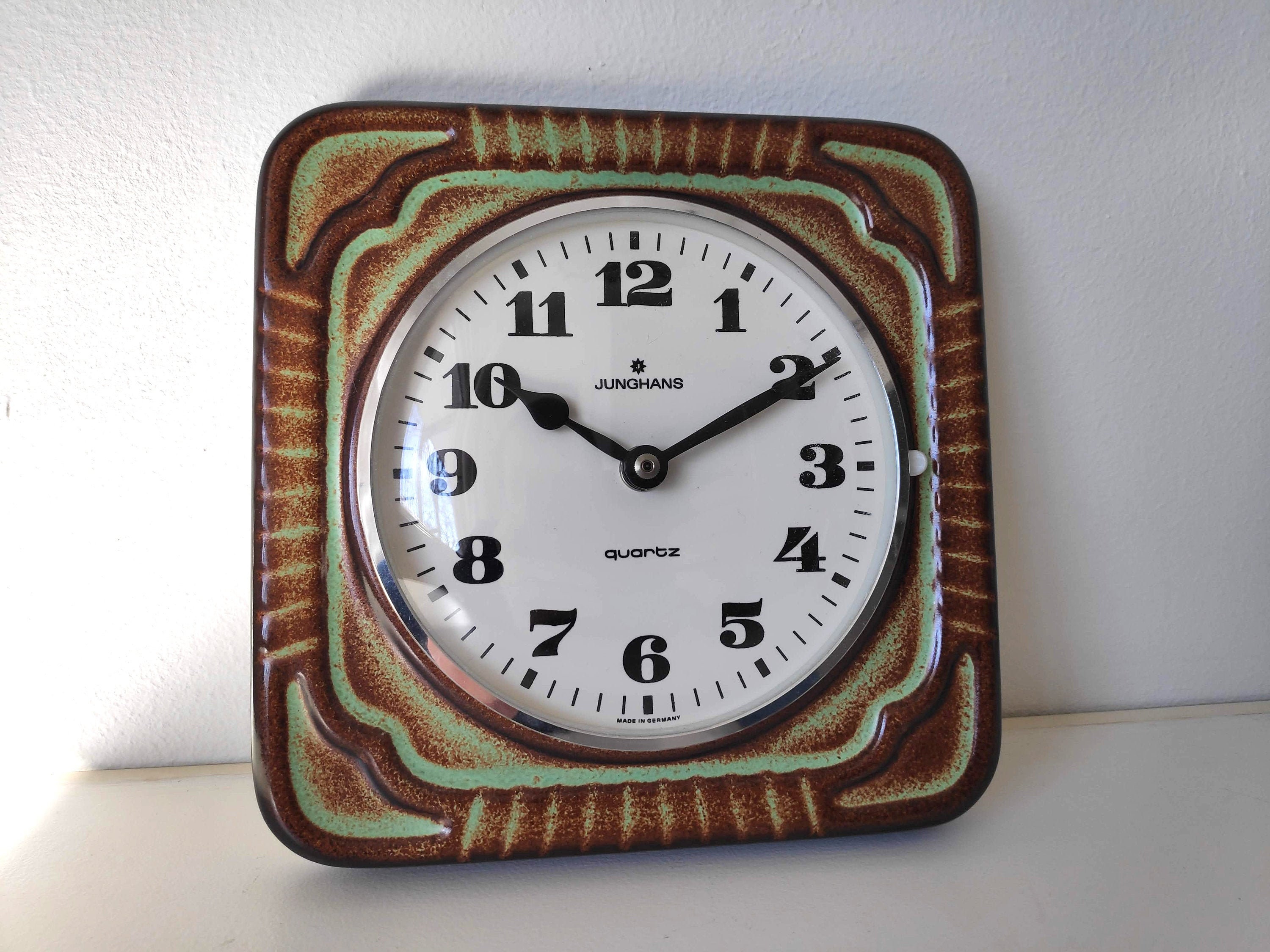 Junghans Quartz vintage 1960s ceramic wall clock kitchen Etsy