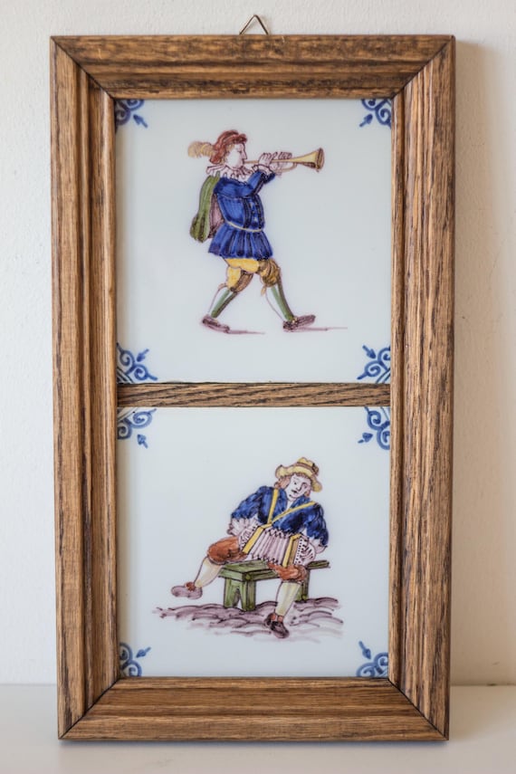 オランダ　マッカム焼　ヴィンテージ　額飾り オランダ マッカム焼 ヴィンテージ 額飾り オランダ マッカム焼