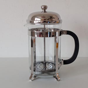 Vintage MELIOR 12-Cup French Press Coffee Maker – Glass & Chrome Cafetière