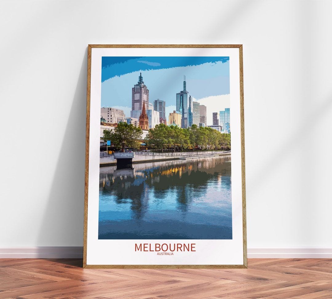 Melbourne Poster Print Australia Wall Art Melbourne Poster Melbourne Art Australia Poster Print