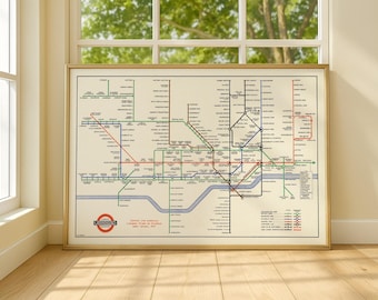 ロンドン地下鉄中央路線図の車両線図アートポスター - Etsy 日本