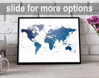 world map print world map poster watercolor map world map nursery poster watercolor world map wall art world map wall decor world map print