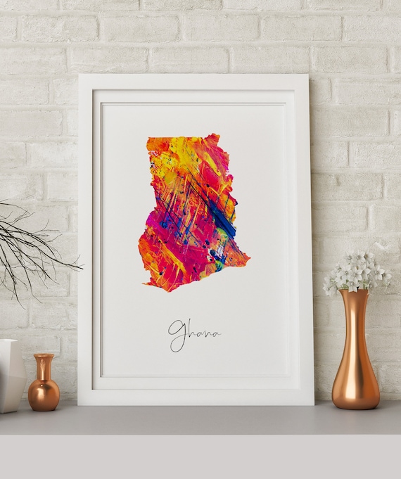 Ghana Print Ghana Poster Ghana Wall Art Ghana Wall Decor Etsy