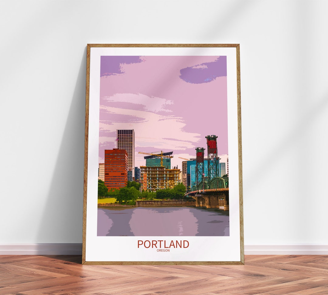 Portland Poster Print Oregon Wall Art Portland Poster Portland Art