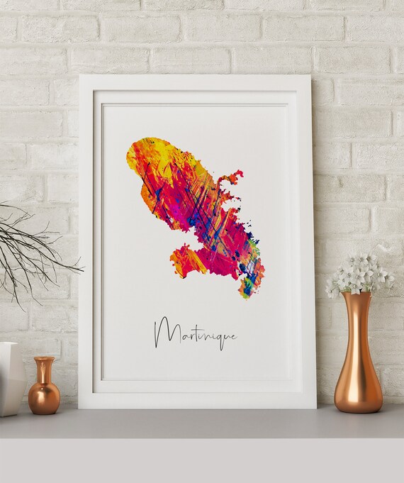 Martinique Art Mural Martinique Affiche Martinique Imprimer Etsy