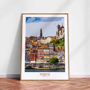 Porto Portugal Print: Travel Poster, Cityscape Wall Art