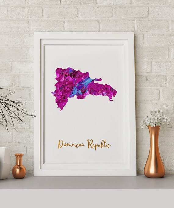 Dominican Republic Wall Art Dominican Republic Poster Etsy