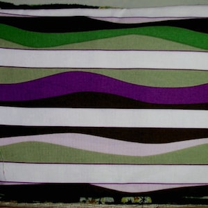 OLIVE BROWN TAN Cream Brushed Cotton Fabric Remnant