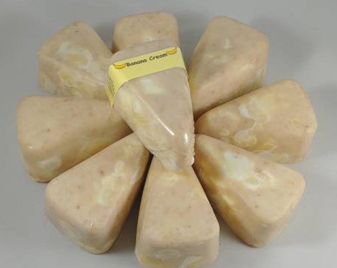 Banana Cream Pie Slice Soap Bar - Homemade Banana Soap - Moisturizing Soap - Skincare Bar Soap - Healthy Skin Care - Women's Skincare