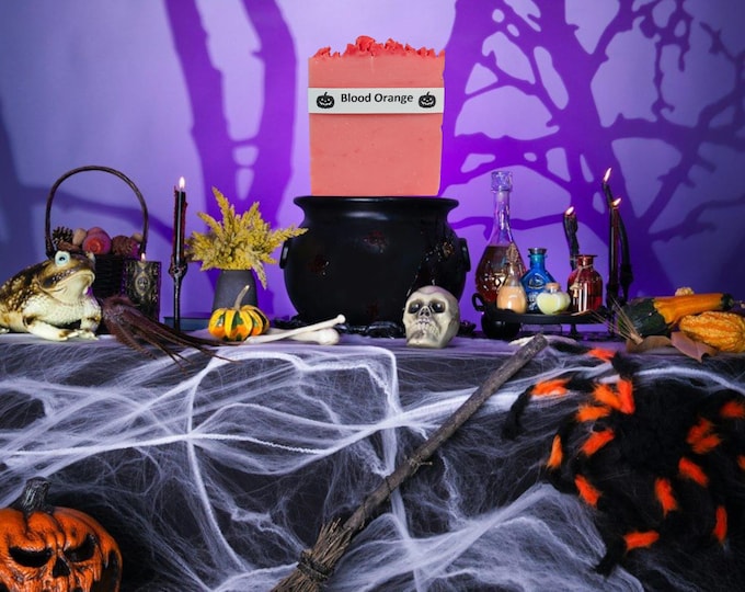 Blood Orange Halloween Soap Set: Handmade Sweet Citrus Party Favors