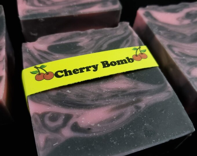 Black Cherry Bomb Soap Bar - Wholesale Homemade Soap - Soap Bar - Natural Soap - Bridal Shower - Bar Soap For Shower - Gift for Mother, Wife