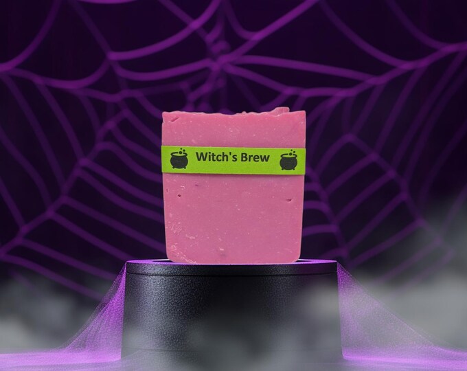 Witch's Brew Halloween Soap: Grape Scent, Pink Purple Party Favors - Set of 20