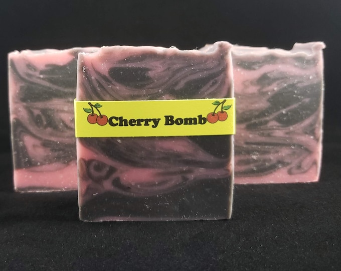 Black Cherry Bomb Soap Bar - Wholesale Homemade Soap - Soap Bar - Natural Soap - Bridal Shower - Bar Soap For Shower - Gift for Mother, Wife
