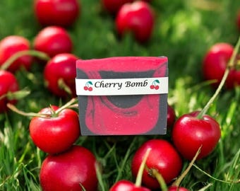 Artisan Black Cherry Soap | Luxurious Skin Nourishment | Handmade Cleanser Bar | Rich Cherry Scent